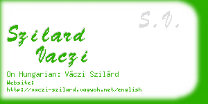 szilard vaczi business card