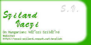 szilard vaczi business card
